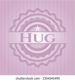 Hug realistic pink emblem