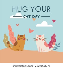 hug your cat day greeting card