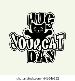 Hug Your Cat Day Illustration