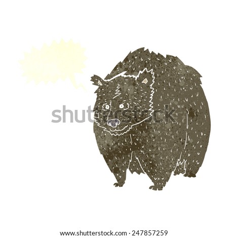 huge bear cartoon with speech bubble