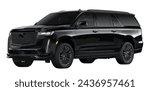 huge Black body SUV Offroad 3d 4x4 car Big large Modern off road world vehicles United States America USA Gmc auto yukon art design vector isolated white icon sign symbol police race wheel icon logo
