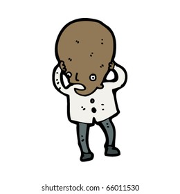 huge brain man cartoon
