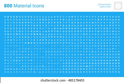 HUGE bundle of material design icons. Pixel perfect thin line icons for app development, for business, technology, networking, communication, e-commerce, mobile services, action and settings. 