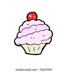 huge cherry cupcake cartoon