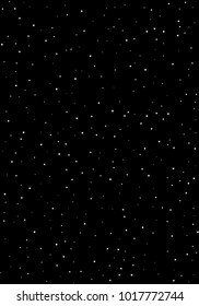 Huge clusters of stars in the dark sky. Black background. Vector illustration.