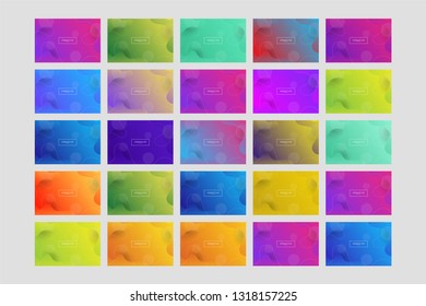 A Huge collection of abstract form composition background. Fluids, wavy, dynamic background, gradient color, flowing shapes,. Usable for landing page. Trendy and modern background color.