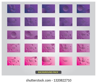 A Huge collection of abstract form composition background. Fluids, wavy, dynamic background, gradient color, flowing shapes,. Usable for landing page. Trendy and modern background color.