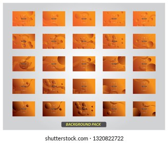 A Huge collection of abstract form composition background. Fluids, wavy, dynamic background, gradient color, flowing shapes,. Usable for landing page. Trendy and modern background color.