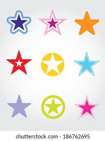 A huge collection of colorful and funky stars