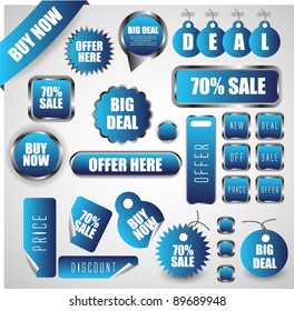 huge collection of sale tags sticker badges and banners vector