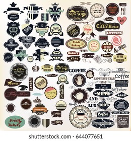 Huge collection of vector labels, badges, logotypes, signatures