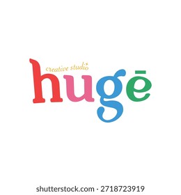 Enorme Creative Studio Playful Tipografia Colorida Logo Design