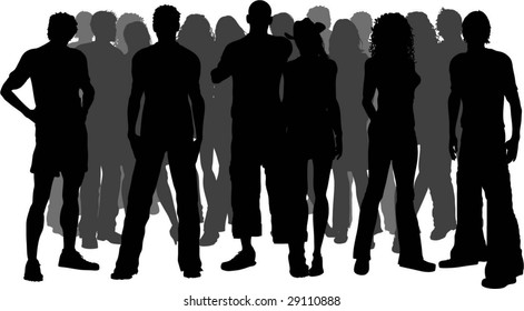 Huge crowd of people