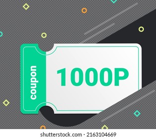 A Huge Event Where You Get 10,000 Points Coupons Illustration Set. Vector Drawing. Lotto, Card, Lucky, Pay, Sale. Hand Drawn Style.