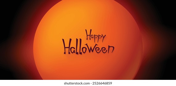 um enorme halloween lua cheia cartaz moderno