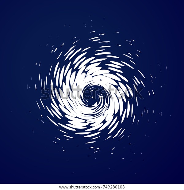 大きなハリケーン 竜巻 台風 白い渦雲 青い海の背景にツイスター 危険低気圧のベクターイラスト ウェブインフォグラフィック のベクター画像素材 ロイヤリティフリー
