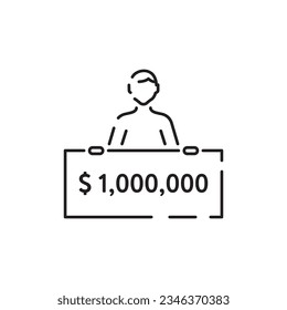 Huge lottery win Well-crafted Pixel Perfect Vector Thin Line Icons Grid for Web Graphics and Apps. Simple Minimal Pictogram