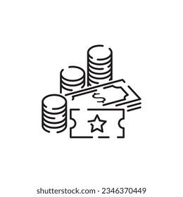 Huge lottery win Well-crafted Pixel Perfect Vector Thin Line Icons Grid for Web Graphics and Apps. Simple Minimal Pictogram