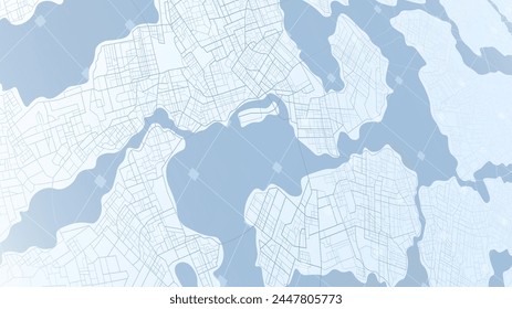 Huge map. Geographic distance plan with grid with white lines. City urban roads and streets. Angled view of the map. Vector illustration