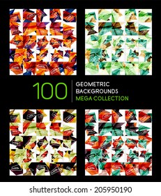 Enorme mega colección de 100 antecedentes abstractos, portadas de folletos comerciales