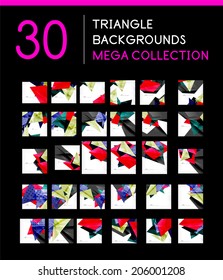 Huge mega collection of 30 geometric shape abstract backgrounds