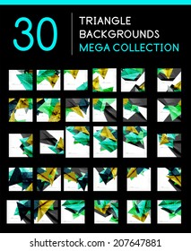 Enorme mega colección de 30 formas geométricas de fondo abstracto