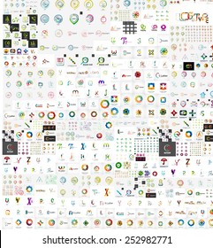 Huge mega collection of company logo business icons