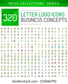 Große Mega-Kollektion von Logo-Firmensymbolen. Abstrakte geometrische Designsymbole