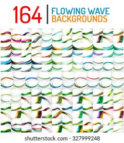 Huge mega collection of wave abstract backgrounds. Hi-tech business templates, layouts, message presentation backdrops