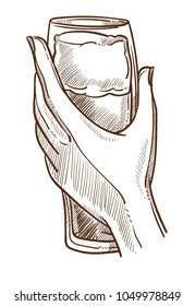 Huge mug full of beer in elegant female hand