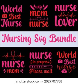 HUGE Nurse Bundle Of 24 svg Files for Cutting Machines Cameo Cricut, Funny, CNA, RN, Nursing, Stethoscope, Cute, Monogram Frames, Hand drawn typography quote bundle, Conceptual handwritten phrase