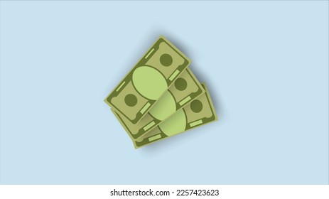 Huge packs of paper money. Bundle with cash bills. Keeping money in bank. Deposit, wealth, accumulation and inheritance. Flat vector cartoon money illustration. Objects isolated on a white background.