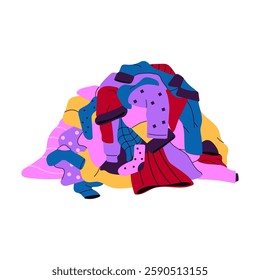 A huge pile of laundry stacked high, symbolizing household chores, overwhelm, cleaning, and daily domestic responsibilities