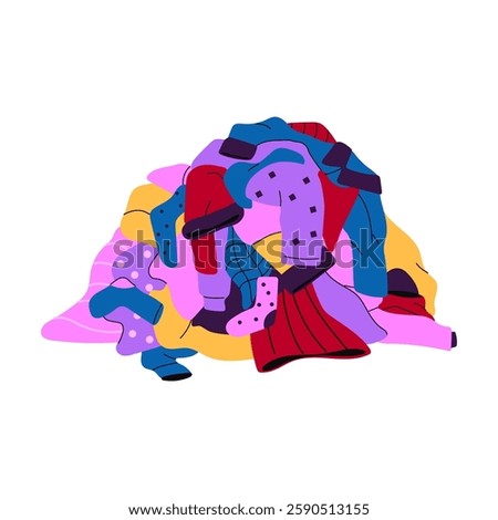 A huge pile of laundry stacked high, symbolizing household chores, overwhelm, cleaning, and daily domestic responsibilities