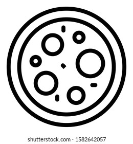 Huge pizza icon. Outline huge pizza vector icon for web design isolated on white background