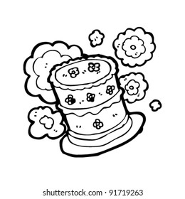 huge pretty cake cartoon