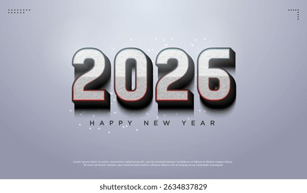 Huge and realistic 3d figures for 2026 new year celebration.