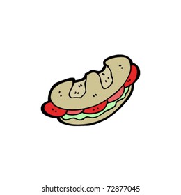 huge sandwich cartoon