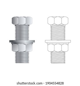 Tornillo enorme con perno conectado