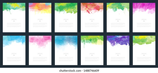 huge series of shiny colourful vector watercolour background beneficial for any project where a platter of colour makes the difference for card insert or advertisement colour color white star texture