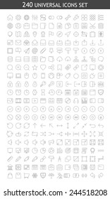 Huge set of general icons in line style