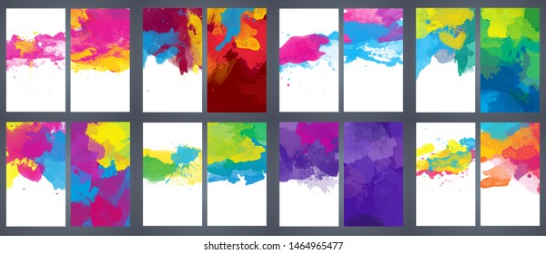 huge set series of shiny vector colorful watercolor scene handy for any project where a platter of colour makes the difference for billboard promotion or ad colour rose water white youth star aura tex