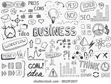 Business Idea Business Plan Vector Doodles Stock Vector (Royalty Free ...