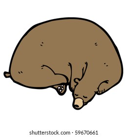 huge sleeping bear cartoon