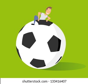 Huge soccer ball / Big fan of football or Futbol