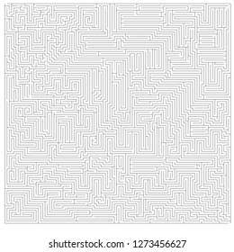 Huge square labyrinth 100 x 100 rows vector