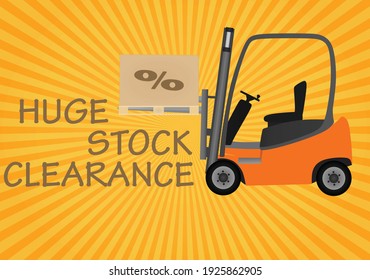 Huge stock clearance. vector illustration