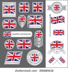 A huge vector collection of British flags in multiple different styles. In total there are 17 unique treatments that will be useful for a variety of applications.