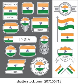 A huge vector collection of Indian flags in multiple different styles. In total there are 17 unique treatments that will be useful for a variety of applications.