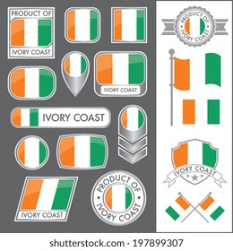 A huge vector collection of Ivory Coast flags in multiple different styles. In total there are 17 unique treatments that will be useful for a variety of applications.